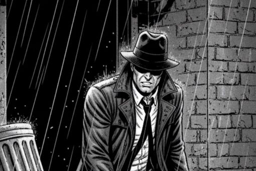 Abogado Sandoval Wyssy bajo la lluvia